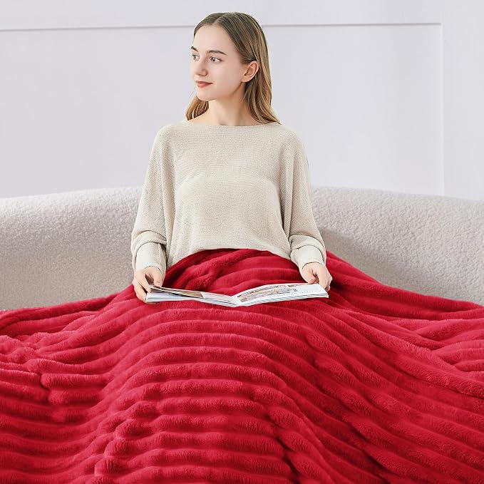 BEDELITE Ribbed Twin Blanket for Couch & Bed, Warm Yet Lightweight, Ribbed - Image 3
