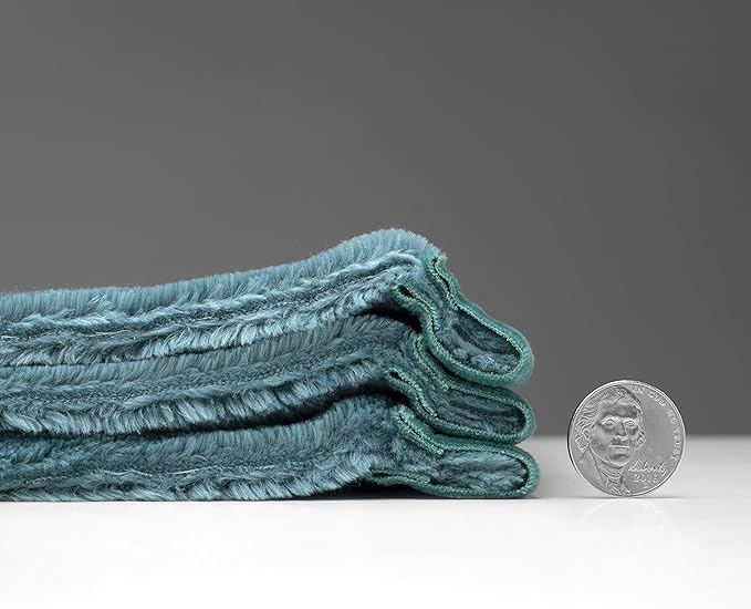 Mellowdy Extra Thick Hearty Plush Flannel Blanket (Deep Turquoise, 60x80) - 500GSM Twin Size Warm Blanket for Winter, Fall | Soft, Fluffy, Cuddly, Perfect for Bed, Oversized Throw for Couch, Sofa