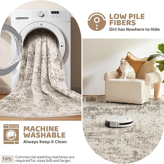 UERMEI 8x10 Washable Area Rug - Image 8