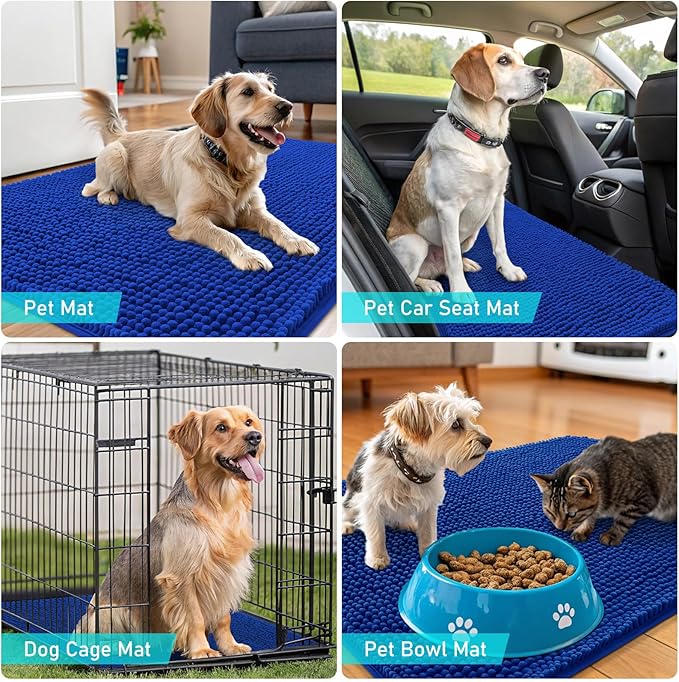 OLANLY Dog Door Mat for Muddy Paws 47x24, Absorbs Moisture and Dirt, Absorbent - Image 7