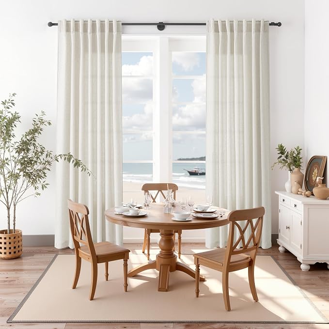 Nanspring Mousse White Curtains 90 Inches Long - Image 8