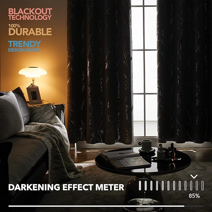 Deconovo Blackout Curtains 84 Inches Long, Light Gray Drapes - Image 5