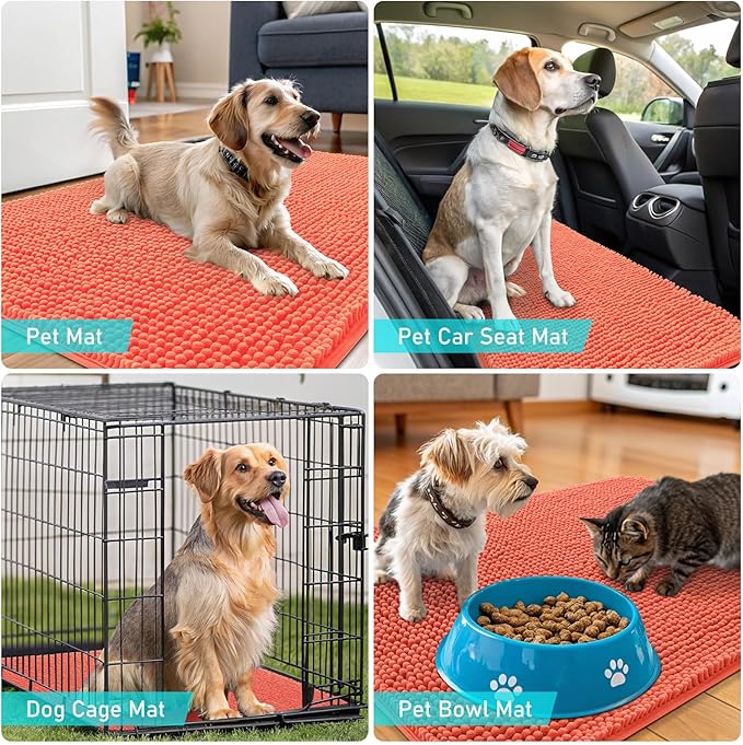 OLANLY Dog Door Mat for Muddy Paws 59x20, Absorbs Moisture and Dirt, Absorbent - Image 7