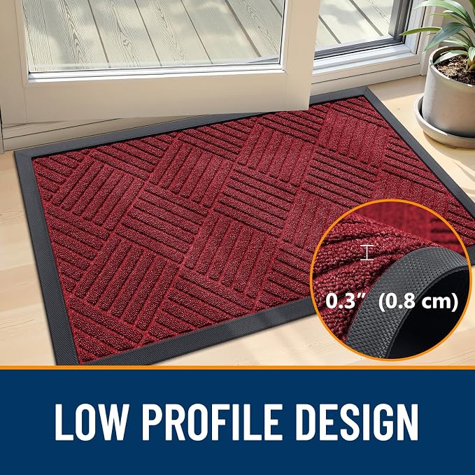 OLANLY Front Door Mat Outside Entrance 47x32, Waterproof Heavy-Duty Doormat | - Image 5