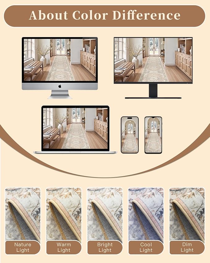 Madane Hallway Runner Rug 2x8 Washable Kitchen Rugs Non-Slip, Soft Ultra-Thin - Image 10