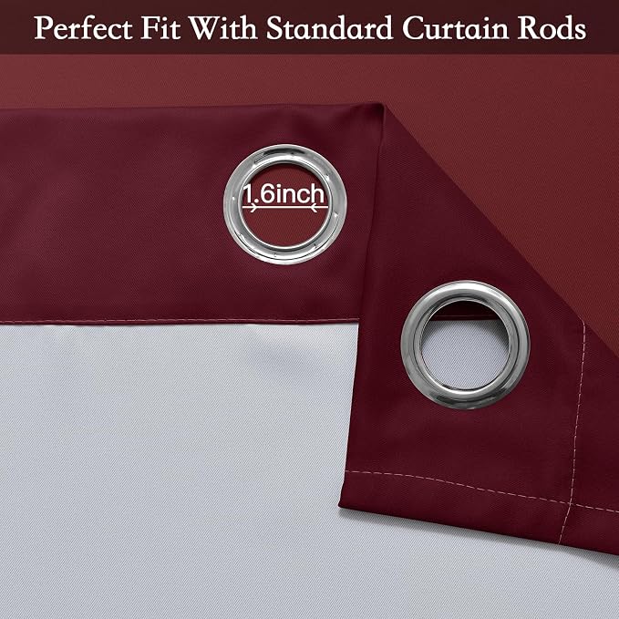 SimpleHome Ombre Room Darkening Curtains 82 inches Length - Image 3