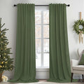 Pitalk Olive Green Curtains 102 Inch Length by Pitalk