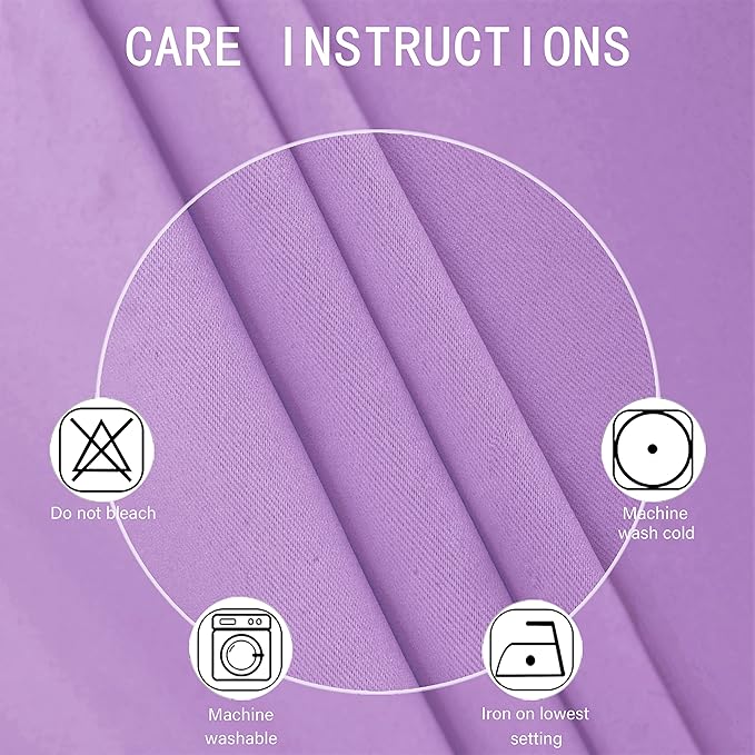LEMOMO Blackout Curtains 66 x 84 inch/Lavender Curtains Set of 2 Panels/Thermal - Image 4
