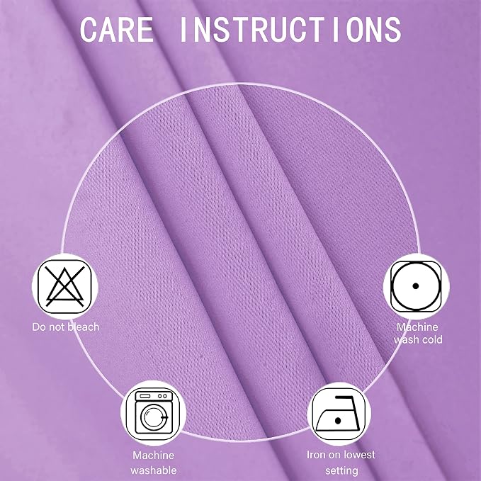 Blackout Curtains 42 x 84 inch/Lavender Curtains Set of 2 Panels/Thermal - Image 4