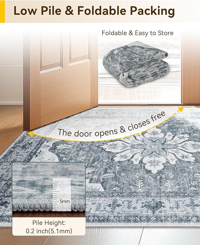 Area Rugs 3'x10' Runner Rug Non Slip Washable - Image 7
