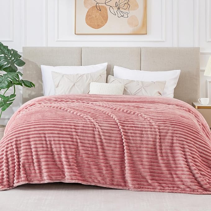 BEDELITE Fleece Blanket King Size – 3D Ribbed Jacquard Soft and Warm Decorative - Image 6