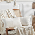 Fancy Homi 2 Packs Cream White Long Lumbar Decorative Throw Pillow Covers 16x24 by Fancy+Homi