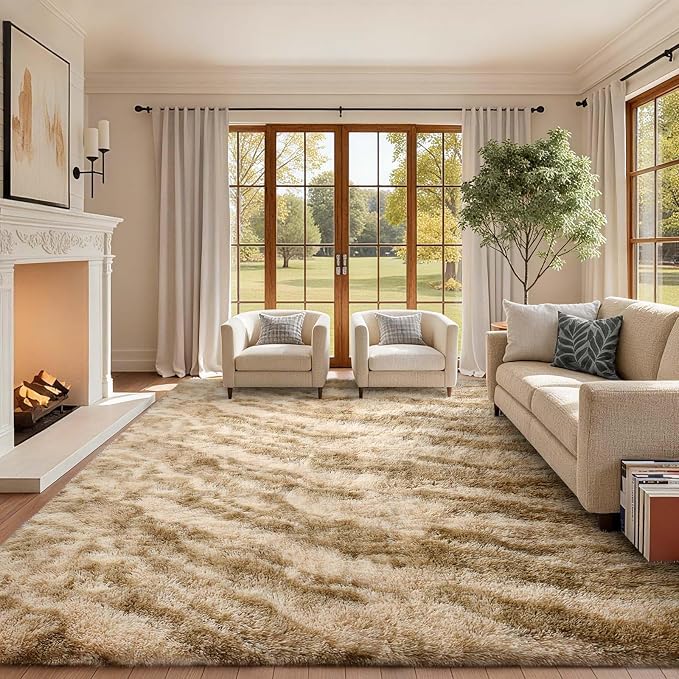 8x10 Ft Extra Large Shag Rugs for Living Room, Ultra Soft Fluffy Furry Area by Cuzwlovita