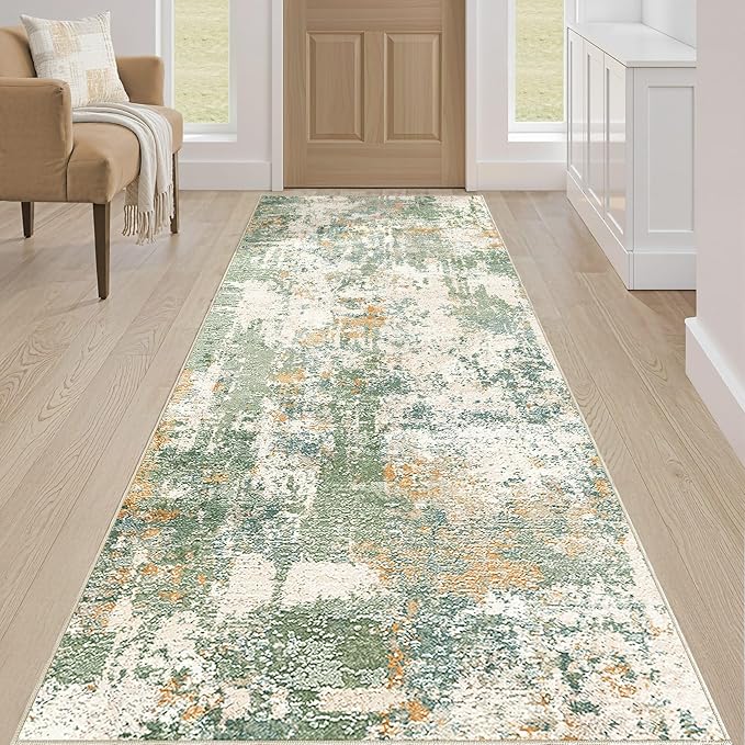 LOONGRUG Runner Rug 3x8 Washable Non-Slip Kitchen Neutral Modern Rug | Abstract - Image 4