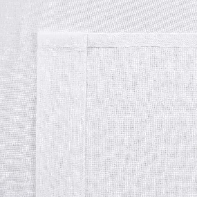 DWCN White Sheer Curtains 84 inches Long 2 Panels Set, Rod Pocket Voile Window - Image 5