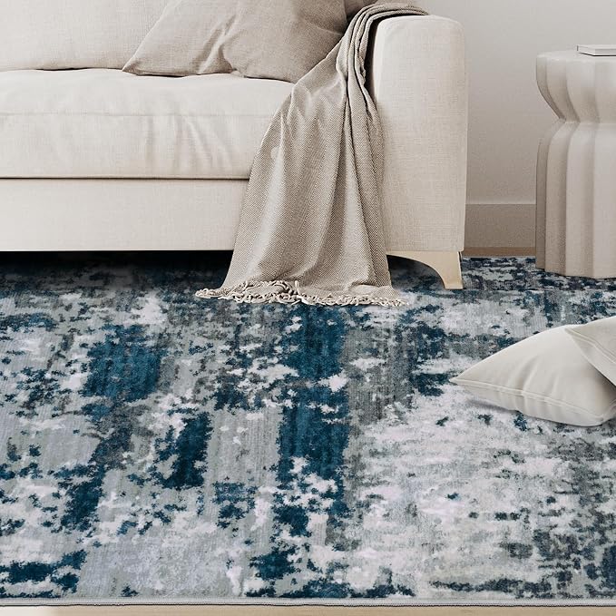 8x10 Area Rugs for Living Room Rug Washable: Abstract Large Rug for Dining Room - Image 3