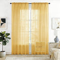 SpaceDresser Check Sheer Curtains 63 Inches Long by SpaceDresser