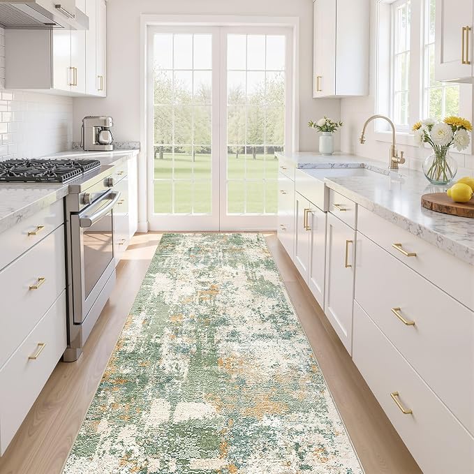 LOONGRUG Runner Rug 2x10 Washable Non-Slip Kitchen Neutral Modern Rug | by LOONGRUG