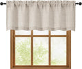 OWENIE Linen Valances for Windows 1 Pcs 18 Inch Length, Light Filtering by OWENIE