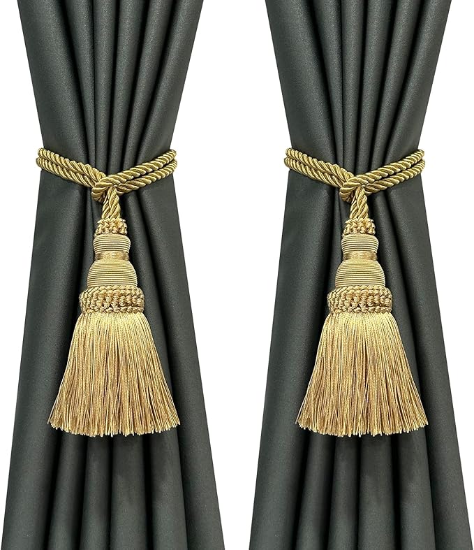 Fenghuangwu 6 Pack Curtain Tie Backs Rope Tassels - Image 4