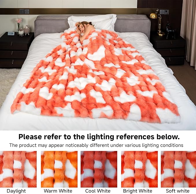 Soft Cow Print Blanket for Couch, Bed, or Living Room – Cozy and Decorative Imitation Rabbit Fur Throw for Home, Seasons and Relaxation