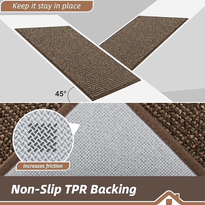 BEQHAUSE Dirt Trapper Door Mat 24" x 36", Non-Slip Washable Doormats, Low - Image 6