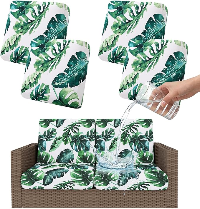 Smiry Waterproof Patio Cushion Covers, Stretch Outdoor Furniture Covers | Couch by Smiry
