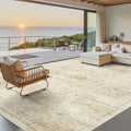 Soalmost Washable Area Rug 10x14 Large Soft Living Room Rugs Beige/Ivory | by Soalmost