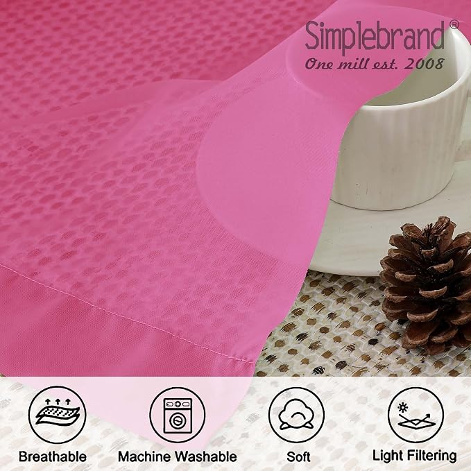 Simplebrand Rod Pocket Top Solid Voile Sheer Curtains - Image 4