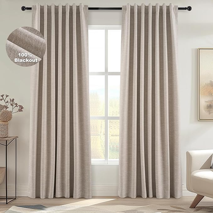 Topfinel 90 Inch Long Blackout Curtains by Topfinel