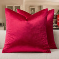 GIGIZAZA Red Velvet Pillow Covers 16x16 Decorative Pillows Pack of 2 | Throw by GIGIZAZAFocusingonhomedecoration