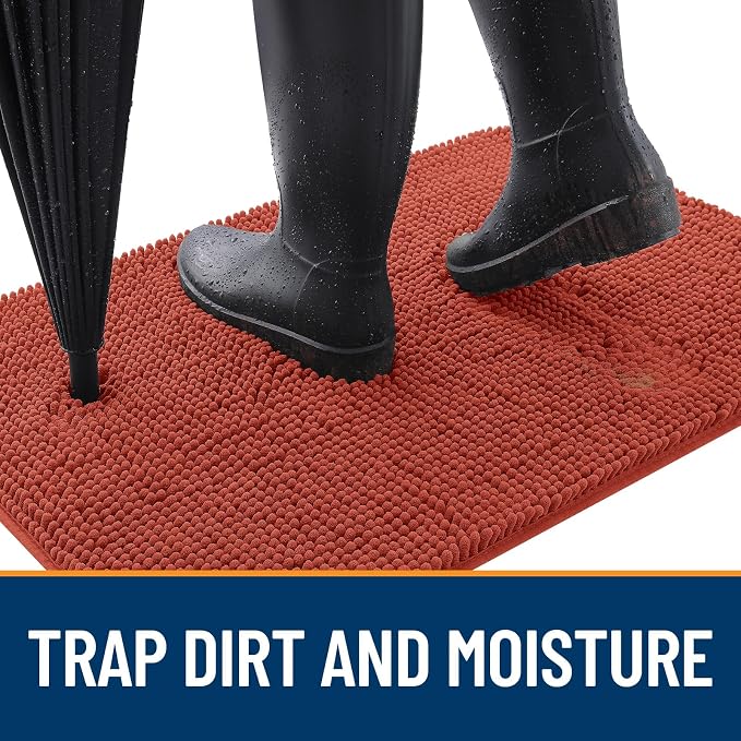 OLANLY Dog Door Mat for Muddy Paws 70x35, Super Absorbent Chenille Mud Mat | - Image 2