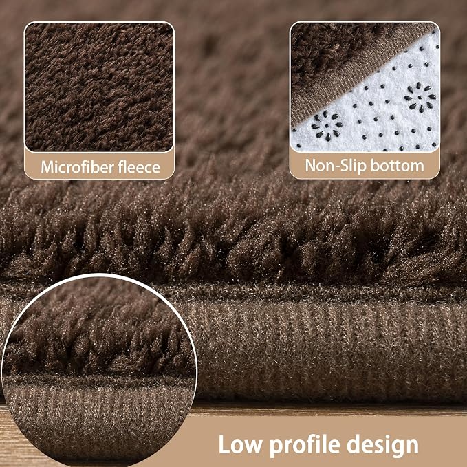 3x10 Runner Rug for Hallway, Long Runner Rugs Non Slip, Coffee | Soft Washable - Image 6