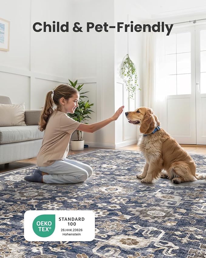 AMADA HOMEFURNISHING 2x6 Washable Runner Rug, Low-Profile Kitchen Rugs - Image 4