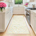 PLHXFR 2.6x8 Washable Runner Rug：Floral Indoor Kitchen Carpet Beige Multi | by PLHXFRSoftAreaRugs