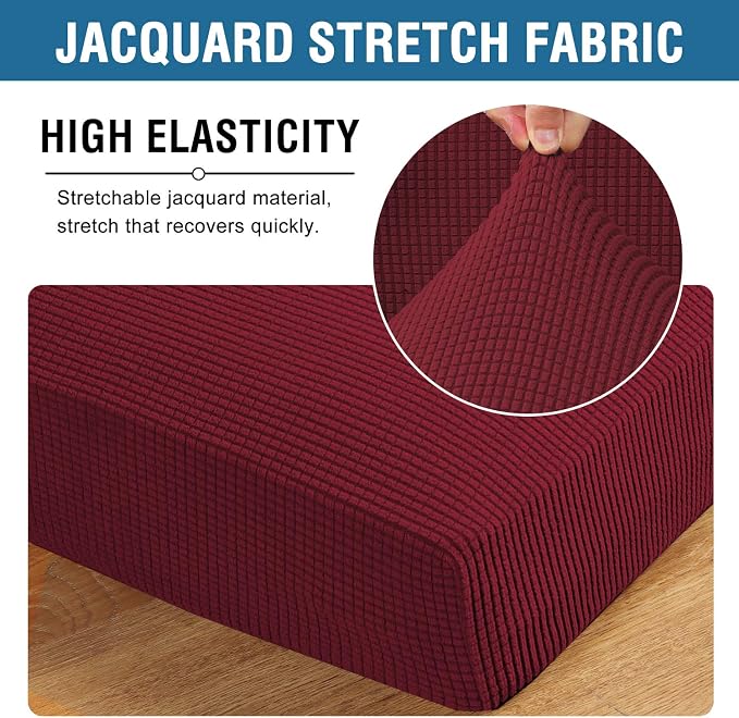 H.VERSAILTEX High Stretch Individual Seat Cushion Covers Sofa Slipcovers Couch - Image 4