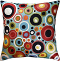 Turquoise Polka Dots Decorative Pillow Cover Contemporary Pillowcase Blue Modern Outdoor Chair Cushion Throw Sofa Couch Cushions Hand Embroidered Wool 18x18