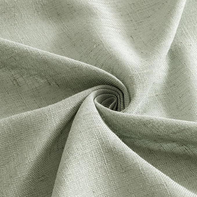 MIULEE Sage Linen Curtains 52x90 Inch Long - Image 8