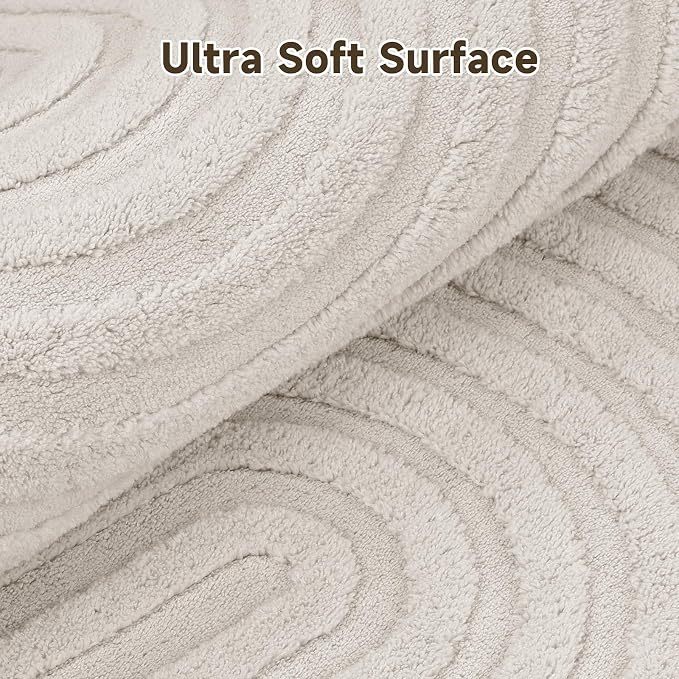 Pauwer 3x12 Area Rugs for Living Room, Modern Non Slip Washable Rug, Soft Fluffy - Image 3