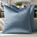GIGIZAZA Stone Blue Velvet Throw Pillow Covers 20x20 Pack of 2 | Decorative by GIGIZAZAFocusingonhomedecoration