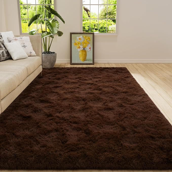 Amearea Premium Soft Fluffy Rug Modern Shag Carpet, 4x5.3 Feet, Fuzzy Shaggy by AmeareaDirect