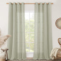 95 Inches Long Sheer Linen Curtains by LAMIT