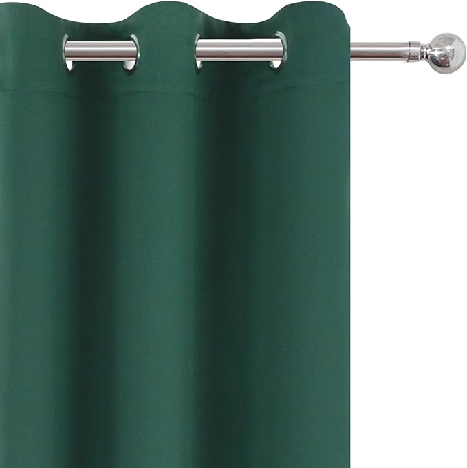 Green Blackout Curtains 34 x 54 Inch Length/Set of 2 Curtain Panels/Thermal - Image 7