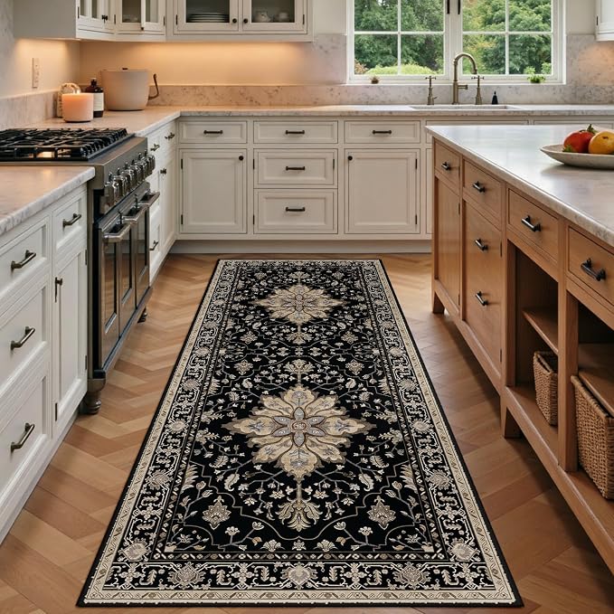 RELEANY Washable Area Rug, Runner 3'x7', Water Repellent, Pet Friendly by RELEANY