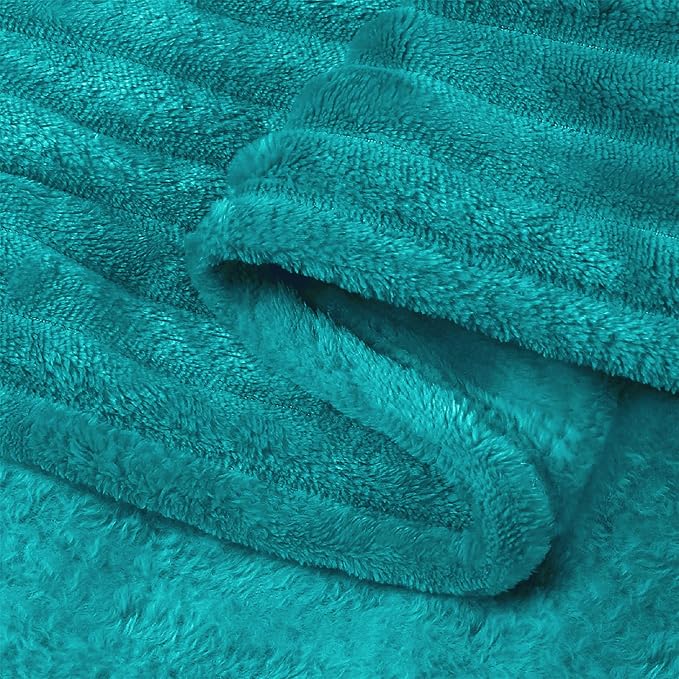 BEDELITE Fleece Throw Blanket for Couch – 3D Ribbed Jacquard Soft and Warm - Image 6