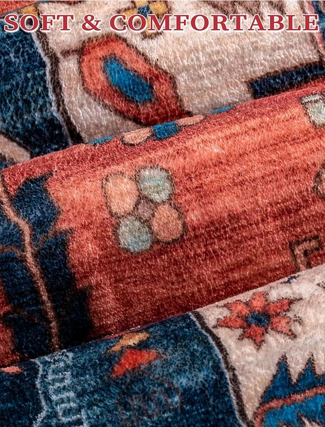 SERISSA 2x6 Washable Non Slip Boho Runner Rug - Image 5