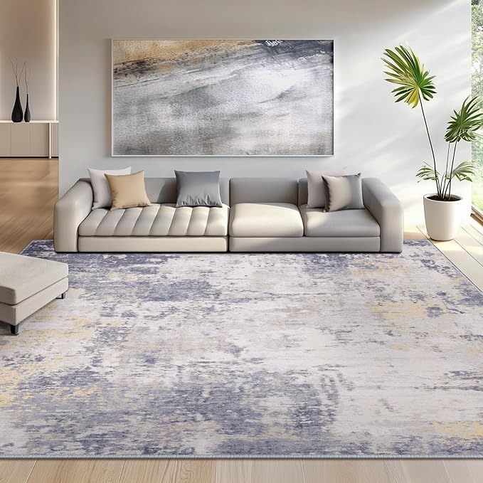 RELEANY Washable 5'x8' Abstract Area Rug - Image 3