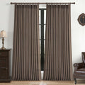 Linen Pleated Dark Brown Curtains 96 Inches Long by PleatedDrapes