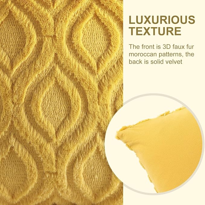 decorUhome Summer Throw Pillow Covers 12x20 Inch Set of 2, Soft Plush Faux Wool - Image 6