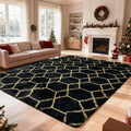 6x9 Fluffy Area Rugs for Living Room, Shag Area Rug for Bedroom, Geometric Soft by yulidayang